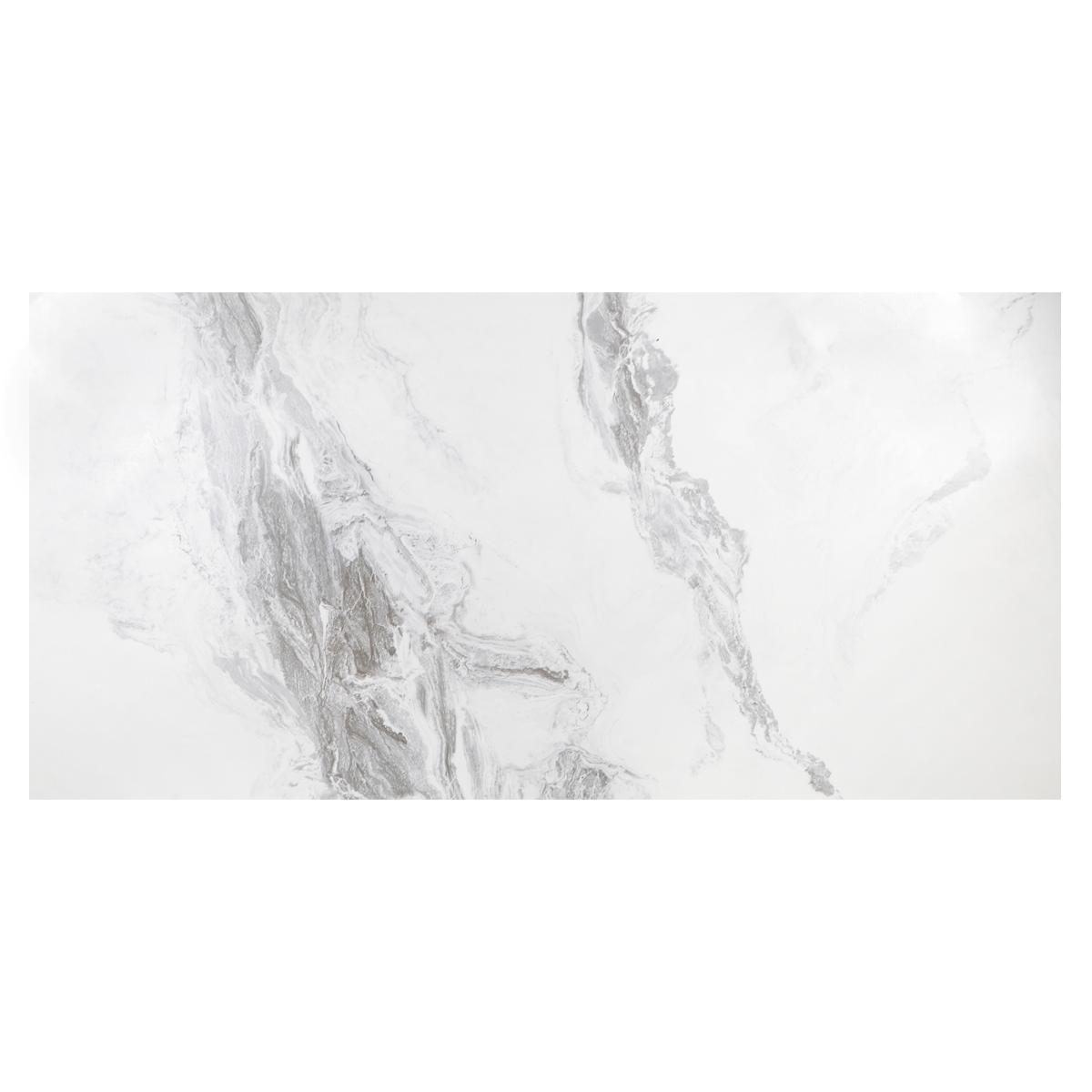 Porcelanato Marmol Blanco Pulido - 90X180 cm - 1.62 m2