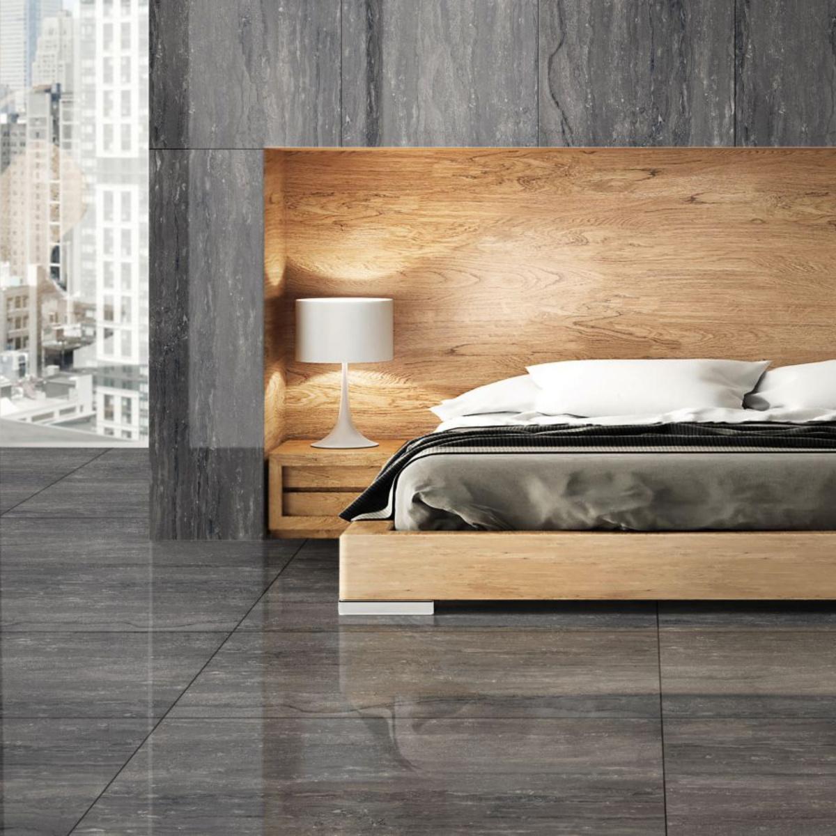 Porcelanato Grafton Gris Pulido - 75X150 cm - 2.25 m2