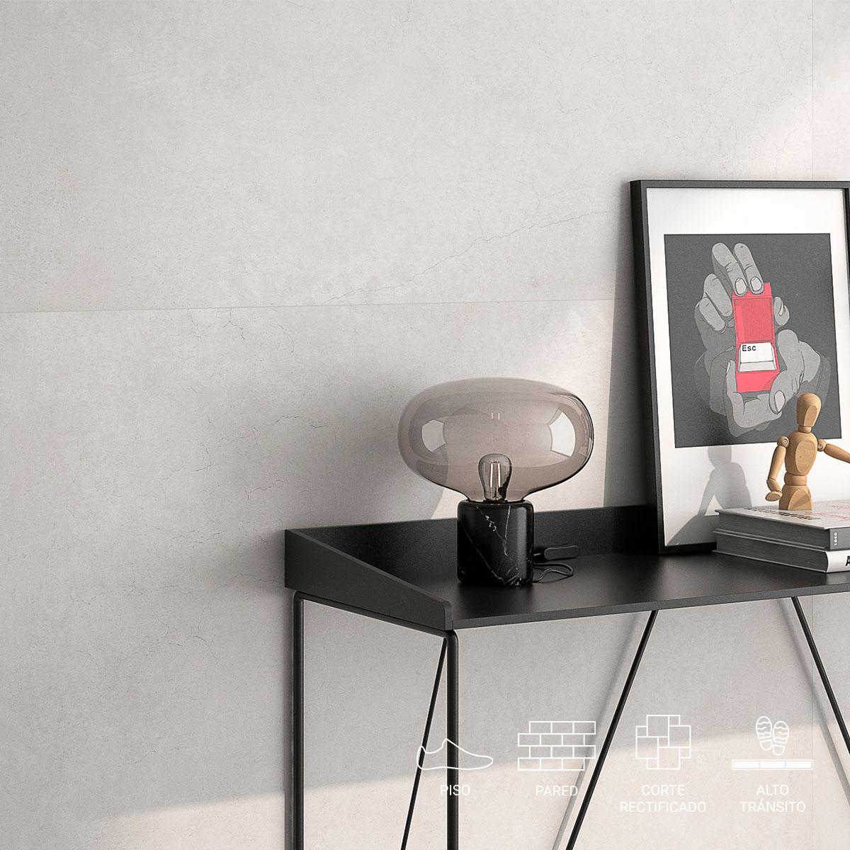 Porcelanato Carnaby Blanco Mate - 60X60 cm - 1.44 m2