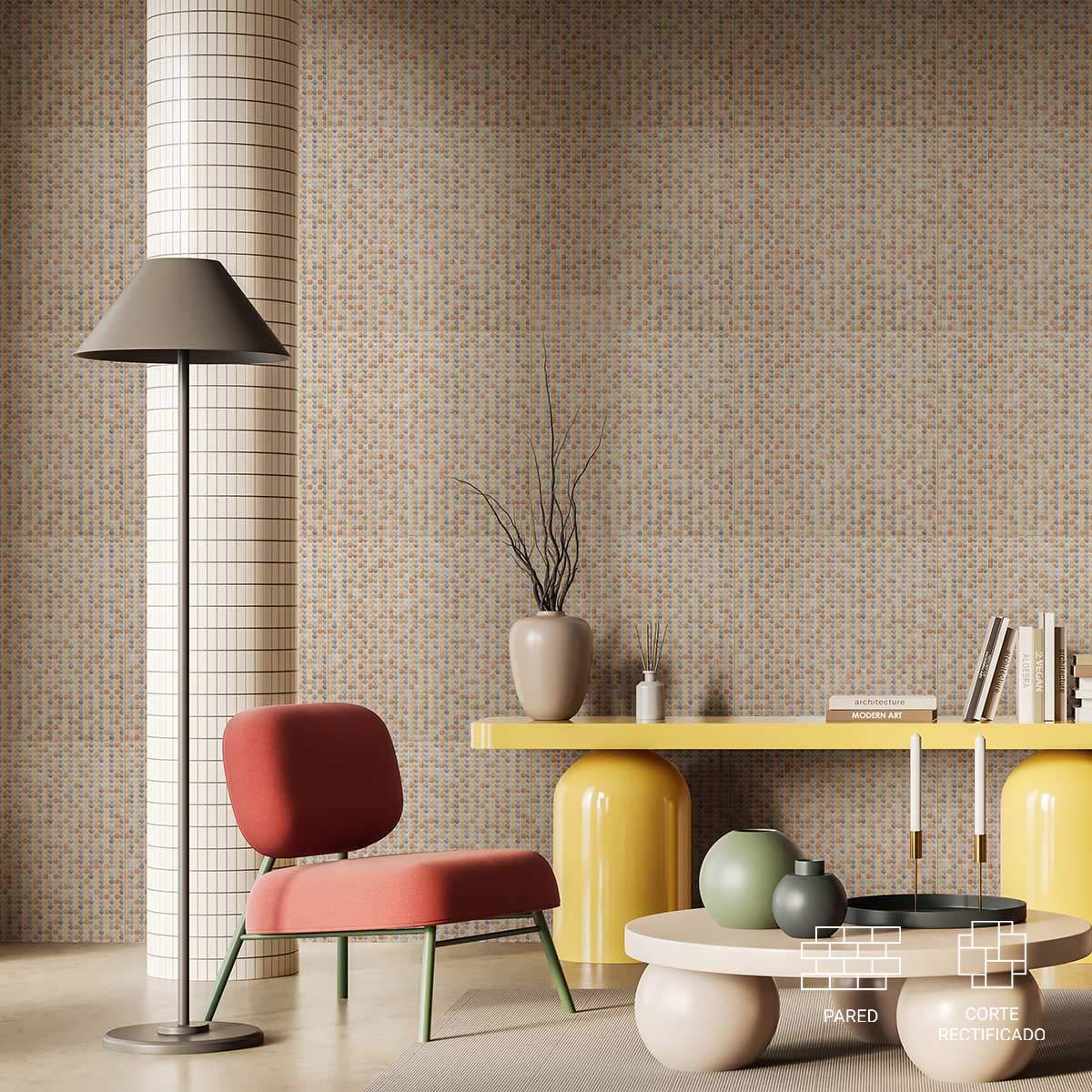 Mayólica Miragem Beige Mix Mate Rectificado - 58.4 x 58.4 cm - 1.70 m2