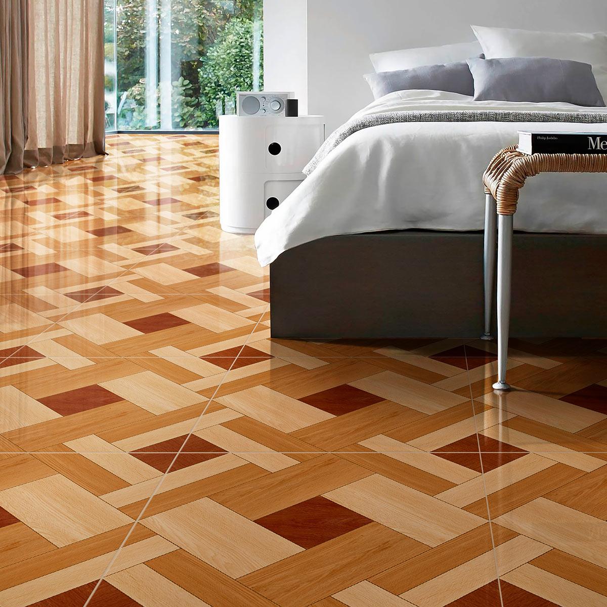 Piso Huelva Plus Madera Natural - 60 x 60 cm - 1.80 m2