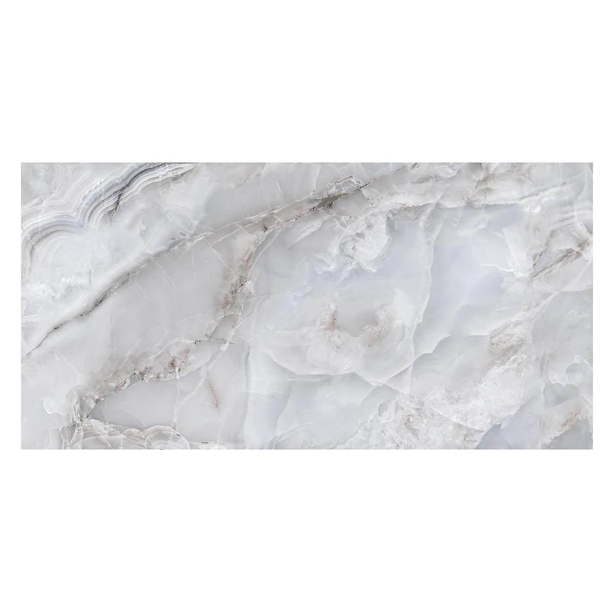 Porcelanato Quartz Calcedonia Gris Brillante - 60X120 cm - 2.16 m2