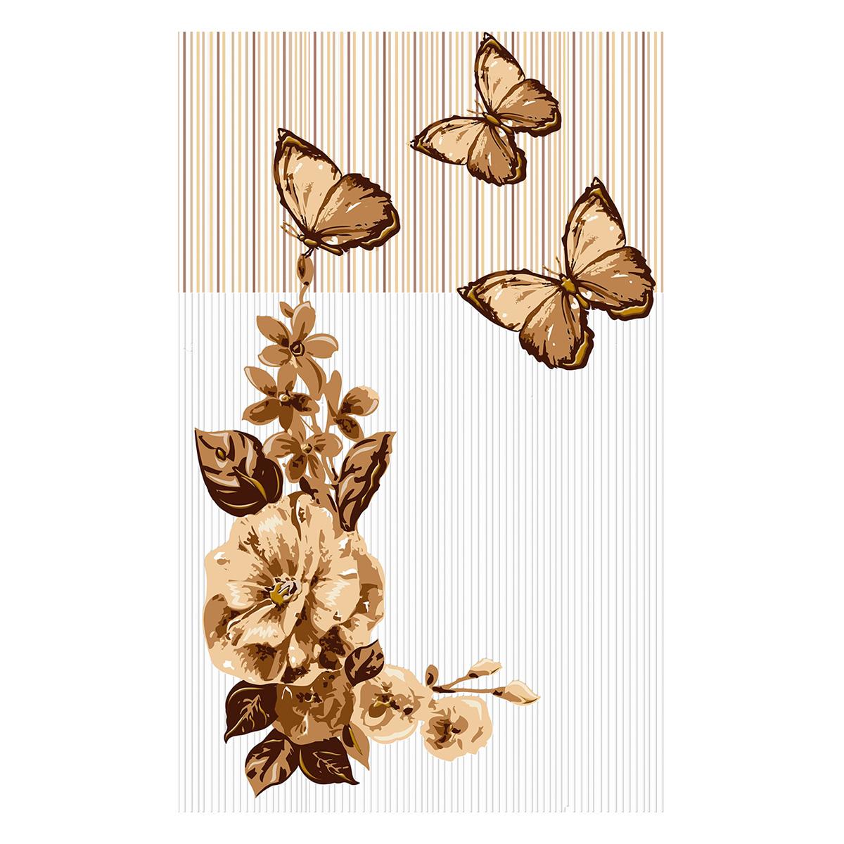 Inserto Decorado Beige Brillante - 25X40 cm - 1 pza