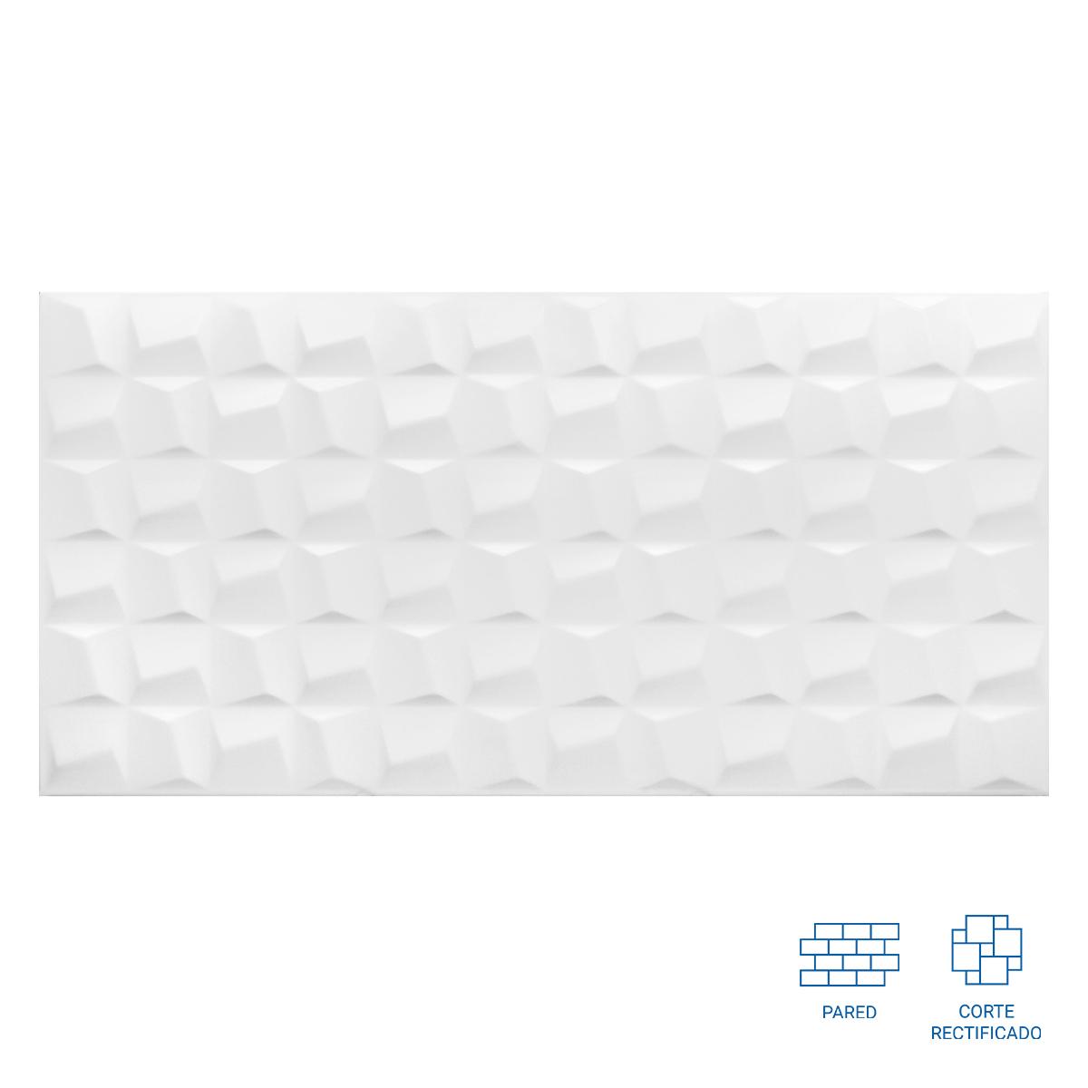 Mayólica Cubic Blanco Mate - 45X90 cm - 1.62 m2