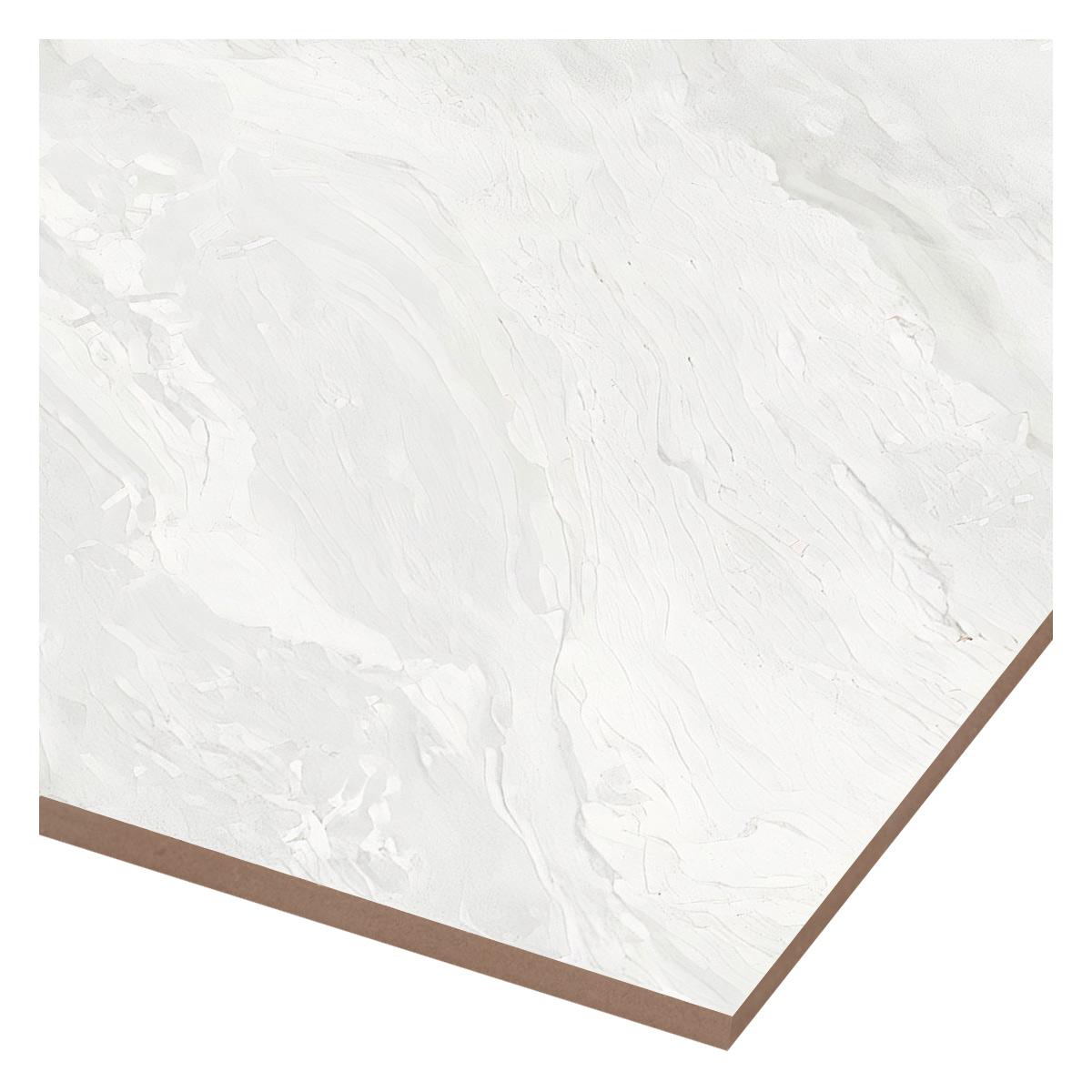 Porcelanato Marmol Blanco Pulido - 80X80 cm - 1.92 m2