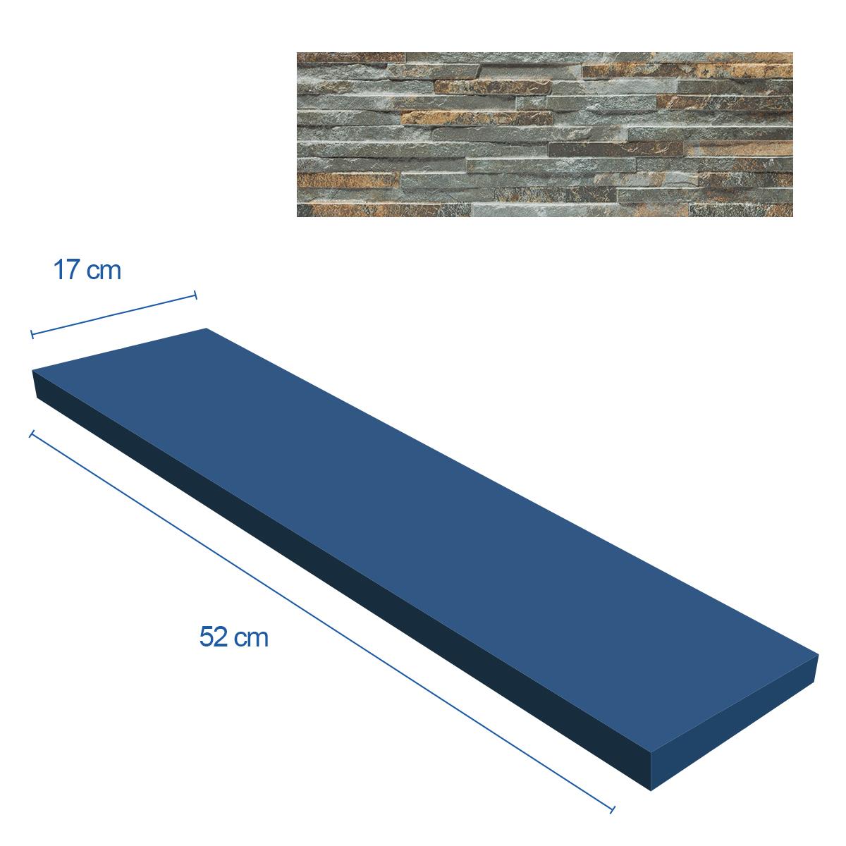 Porcelanato Aspen Gris/Marrón Mate - 17X52 cm - 0.89 m2