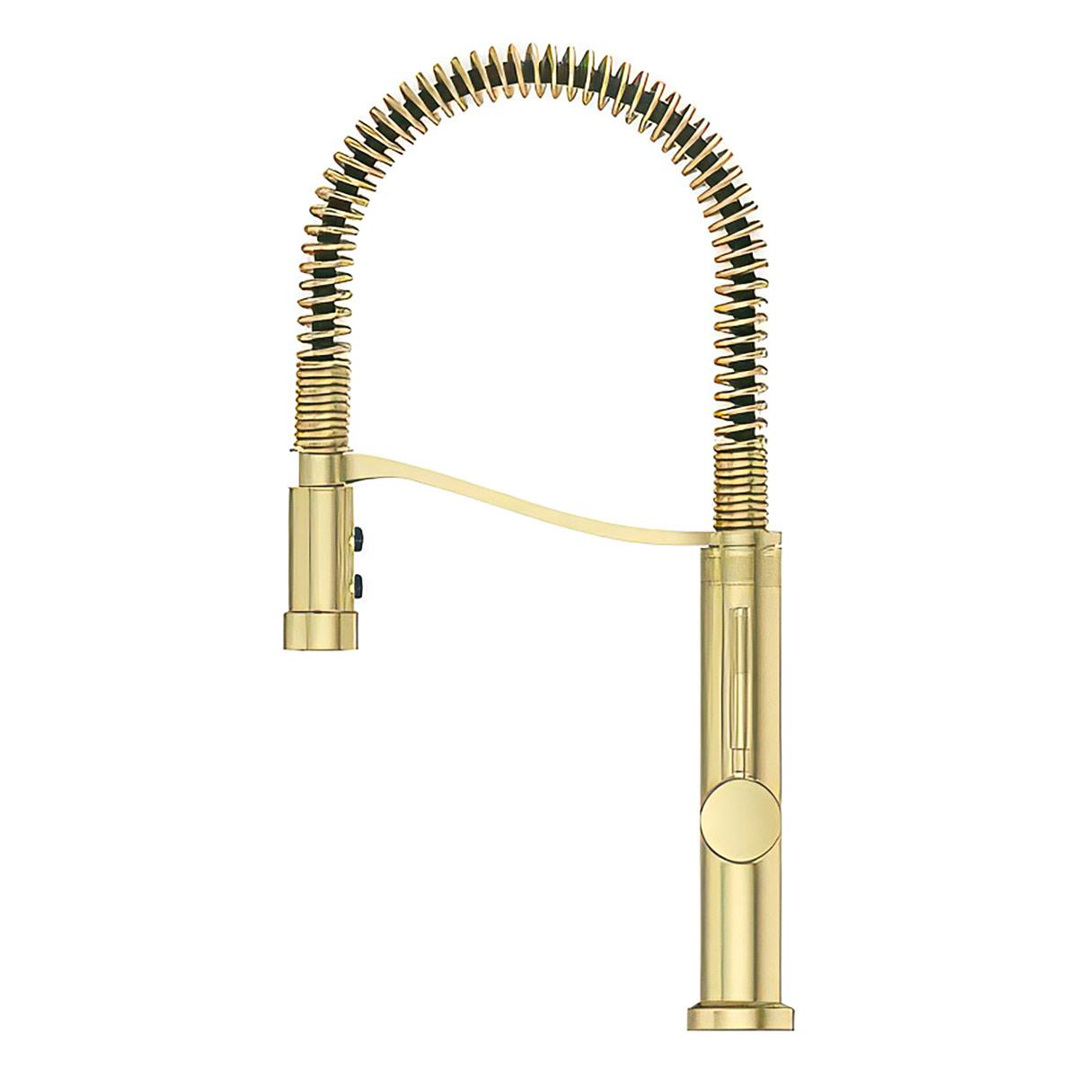 Monocomando Bruton Pico Alto Para Lavadero - Dorado