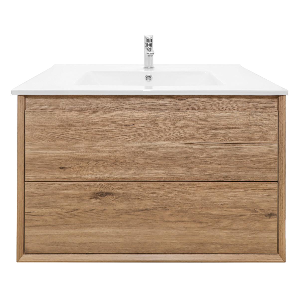 Mueble De Baño Golden Bath Sahara Color Castaño 76 X 50 X 47 Cm. Inc.Lavat C/Reb