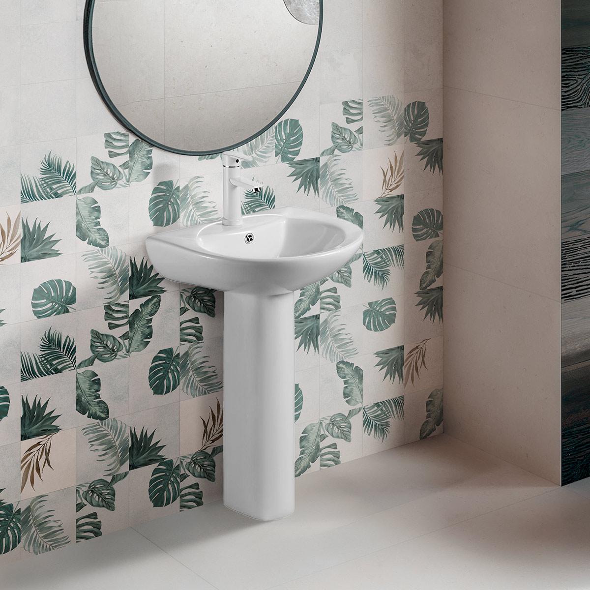 Lavatorio Adana Sobre Pedestal - Blanco