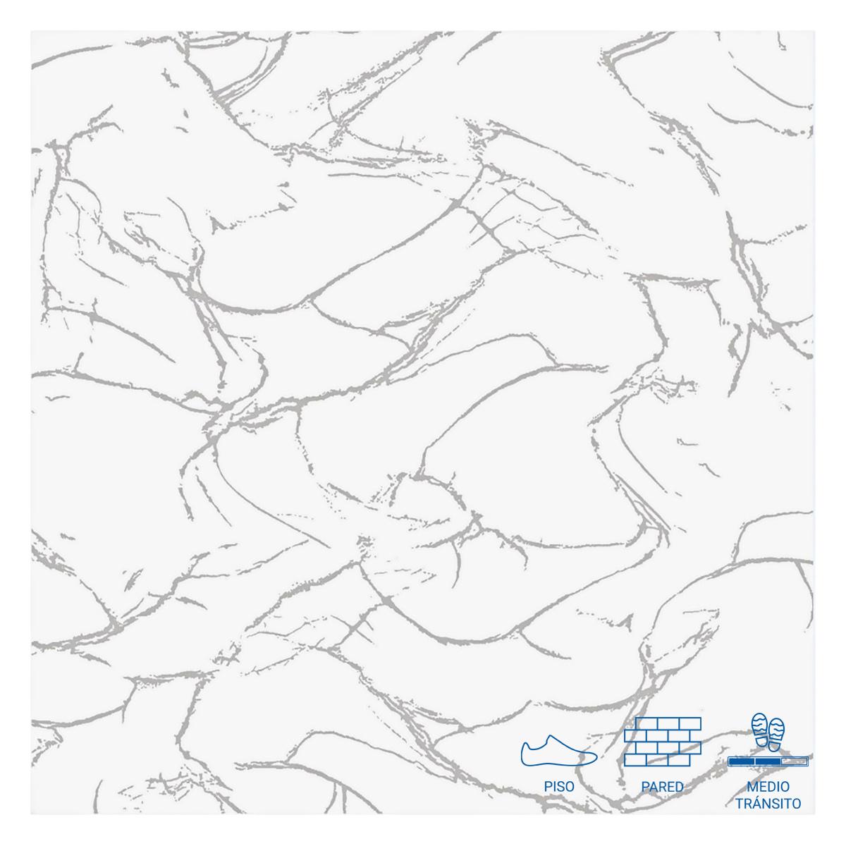 Piso Perlado Blanco Brillante - 45X45 cm - 2.03 m2