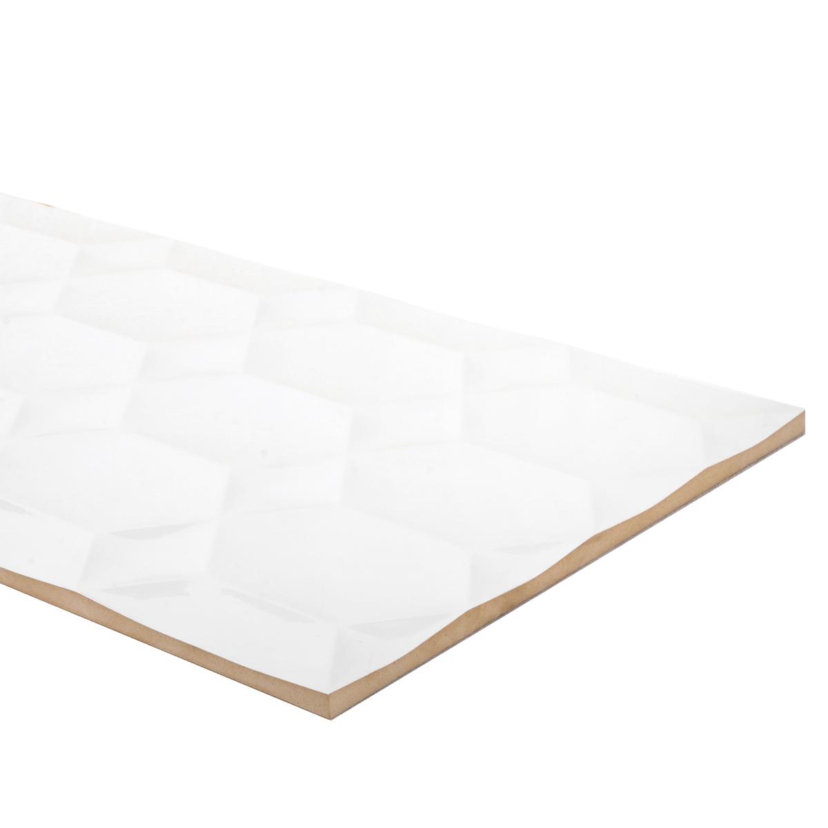 Mayólica Polar Hexa Blanco Brillante - 30X90 cm - 1.08 m2