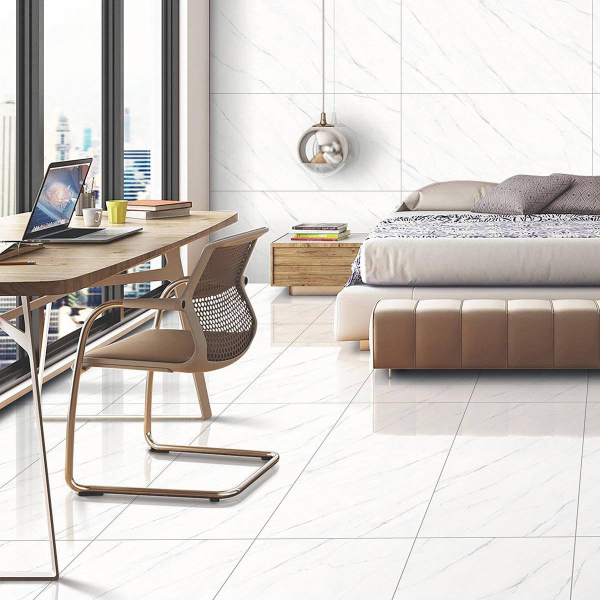 Porcelanato Calacatta Blanco Pulido - 120X240 cm - 2.88 m2
