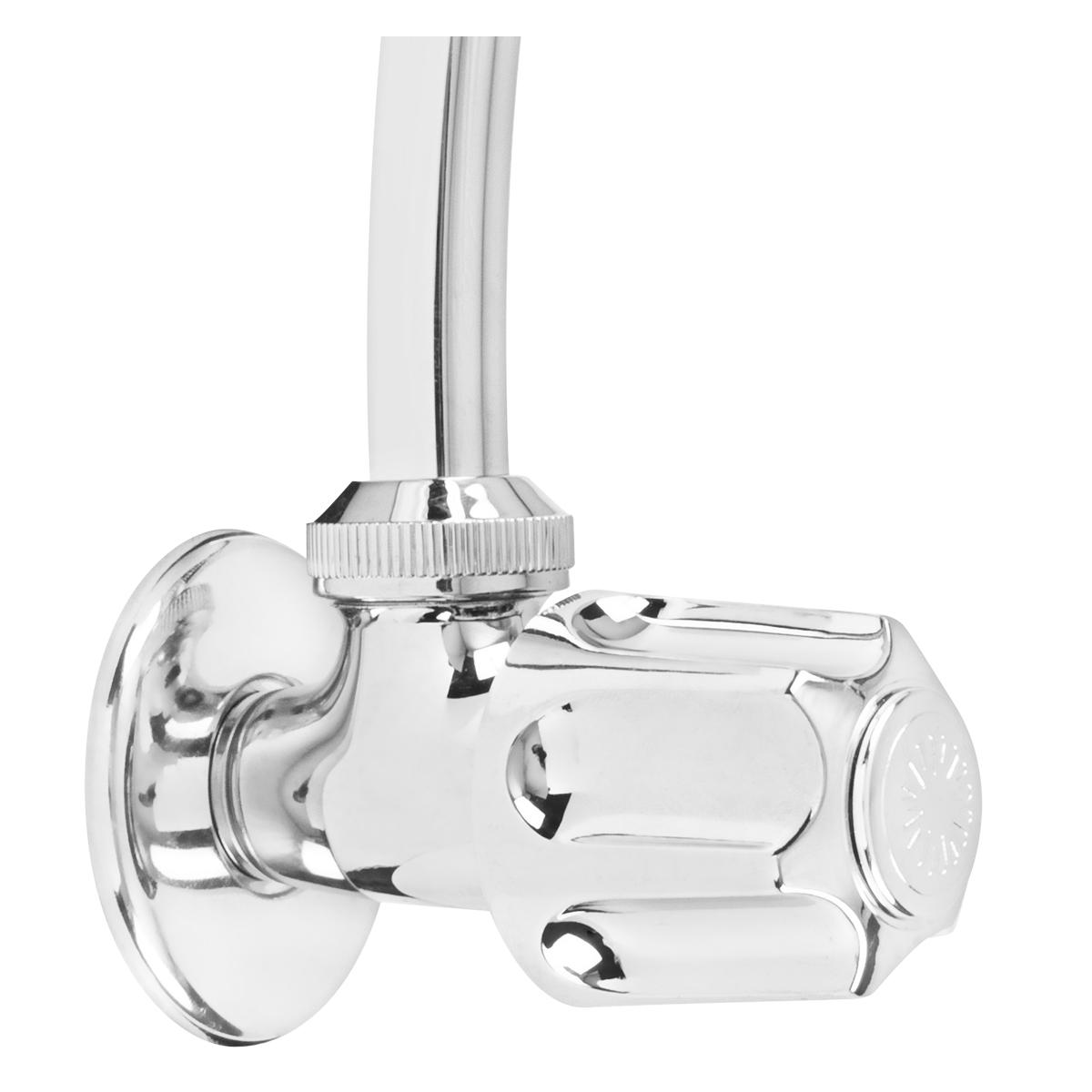 Llave Italgrif Bavaro De Lavadero A La Pared C/ Pico Giratorio De 5/8" Cromado Th2