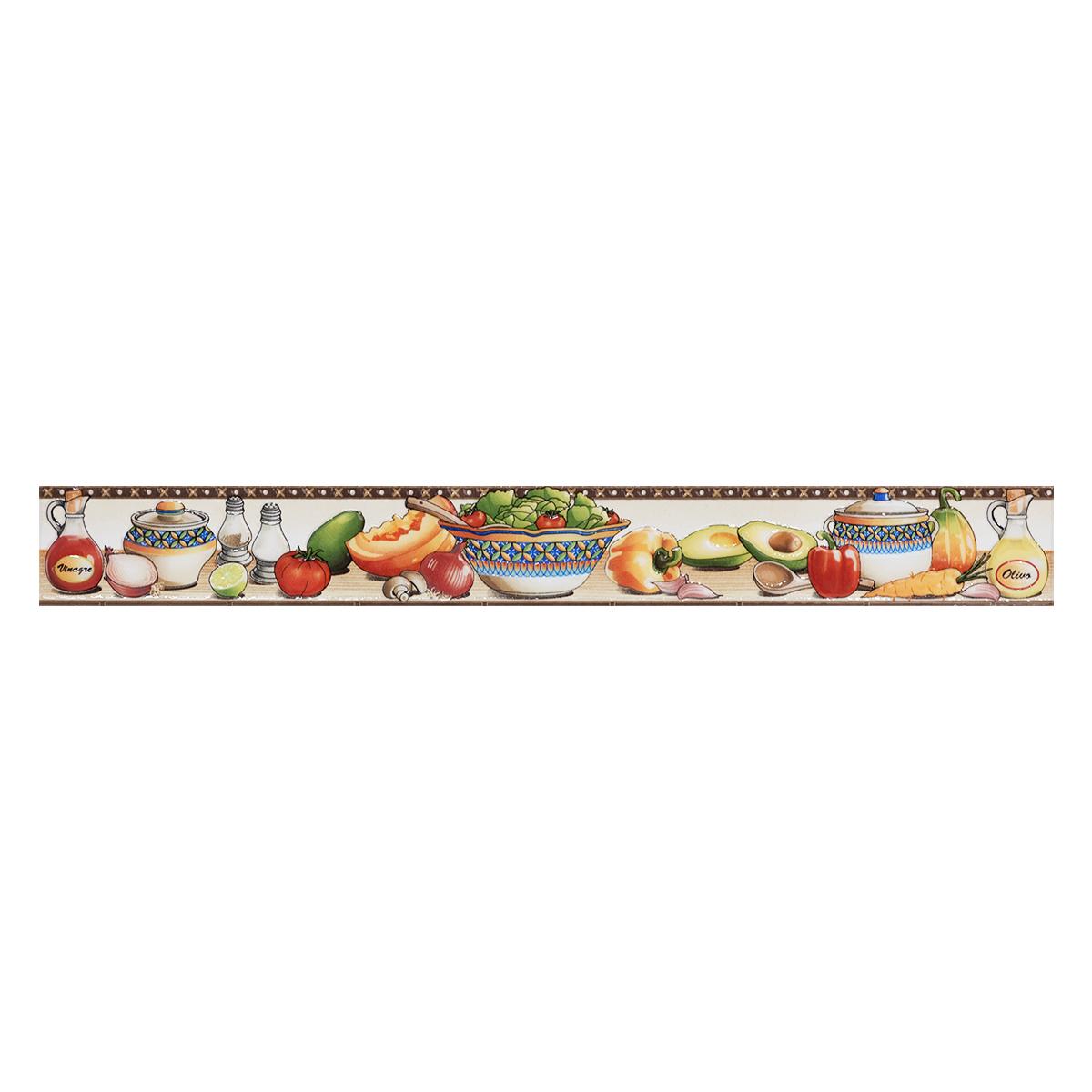 Listelo Limón Y Sal Beige Brillante - 4.7X39.5 cm - 1 pza