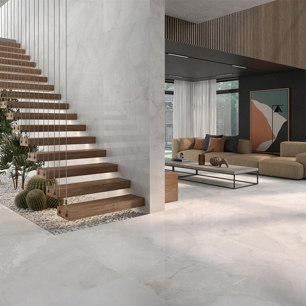 Porcelanato Oni Blanco Pulido - 60X120 cm - 1.44 m2