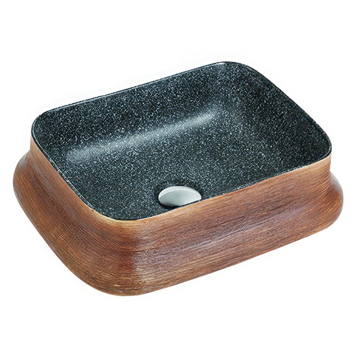 Bowl Cristina Rectangular Para Sobreponer - Negro