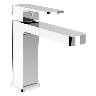 Monocomando Flatt Para Lavatorio Al Mueble - Plateado