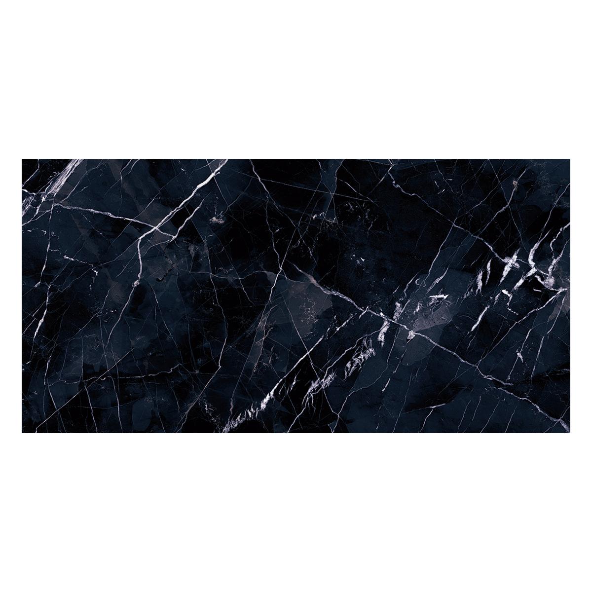 Porcelanato Tele Di Marmo Negro Brillante - 60X120 cm - 1.44 m2