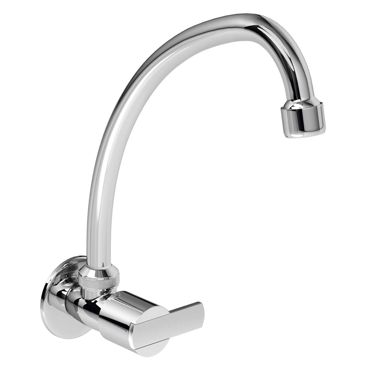 Llave Buzios Lever Para Lavadero - Plateado