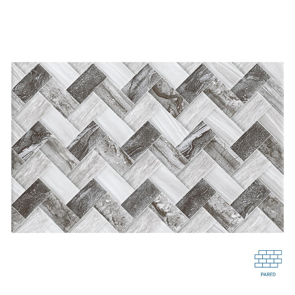 Mayólica Chocolate Gris Brillante Est - 27 x 45 cm - 2.07 m2