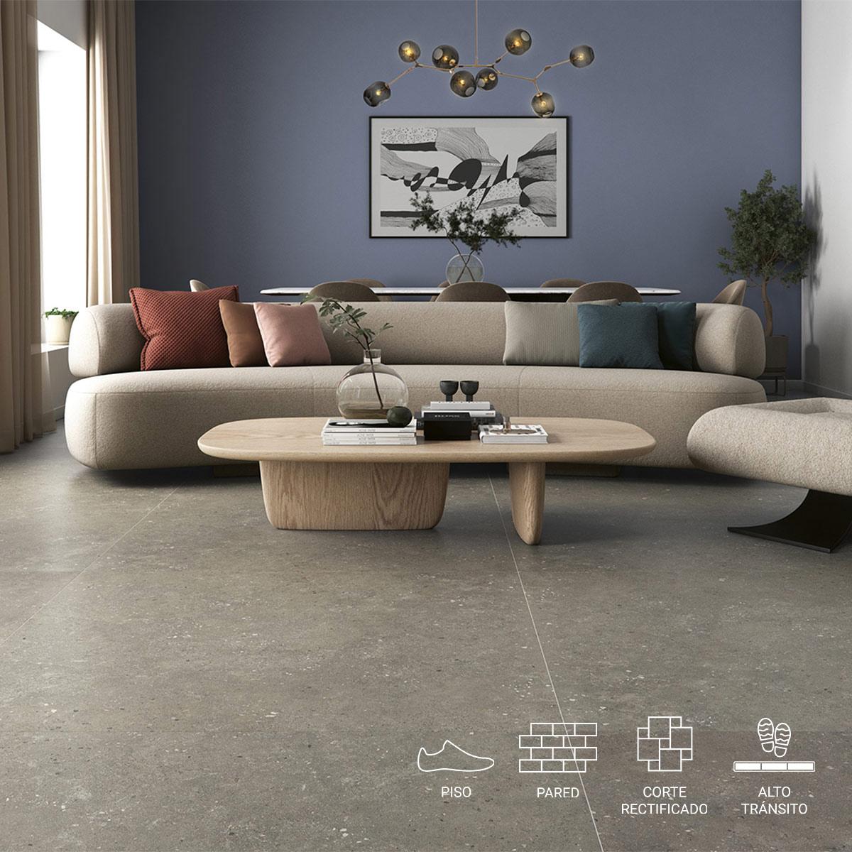 Porcelanato Canoas Gris Mate - 123X123 cm - 3.03 m2