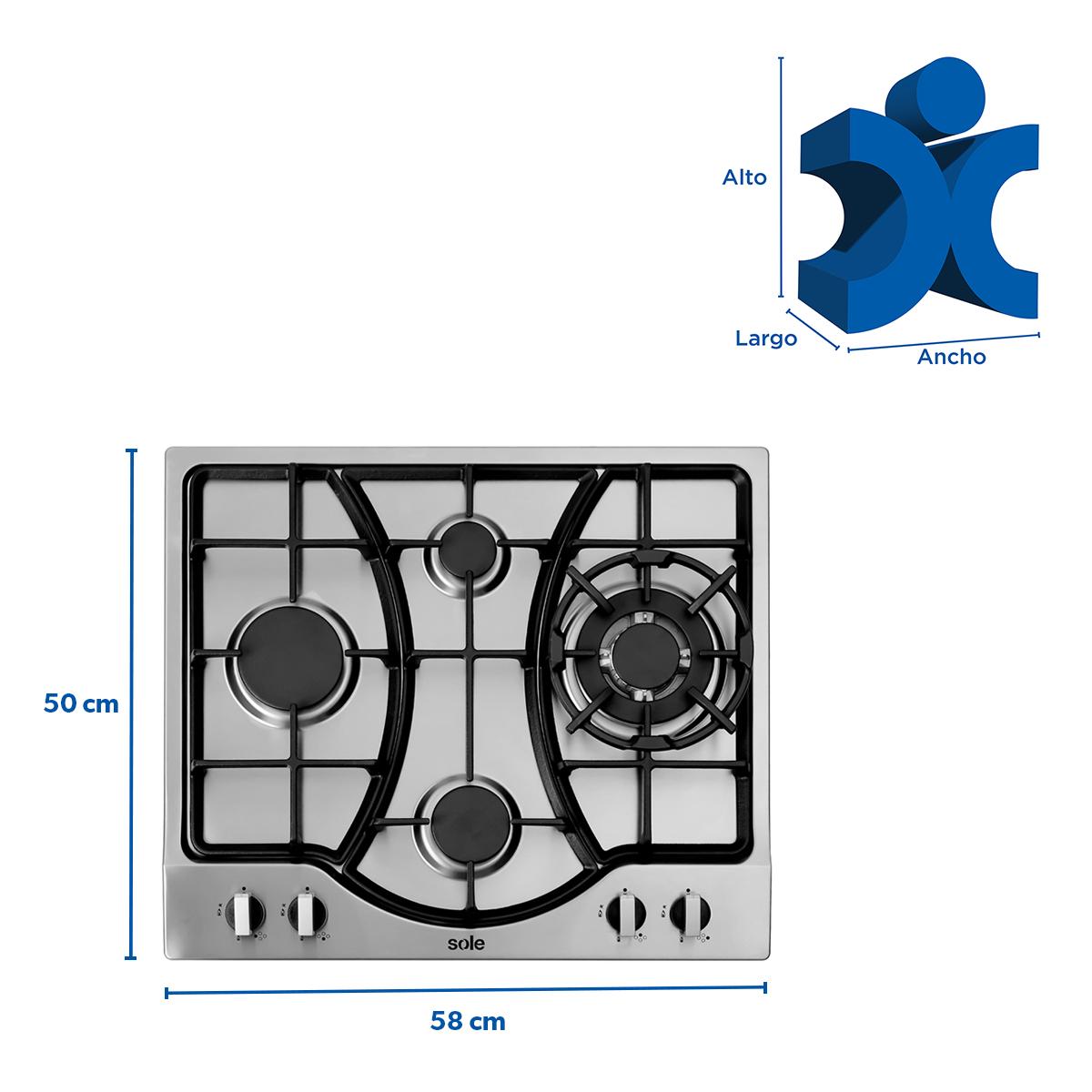 Cocina Encendido Eléctrico SOLCO037 Empotrable