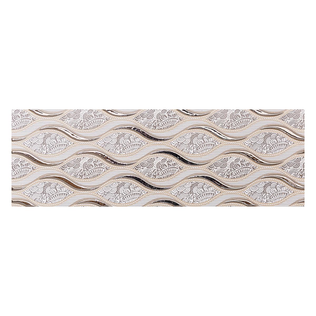 Listelo Ondas Beige Brillante/Mate - 45X15 cm - 1 pza