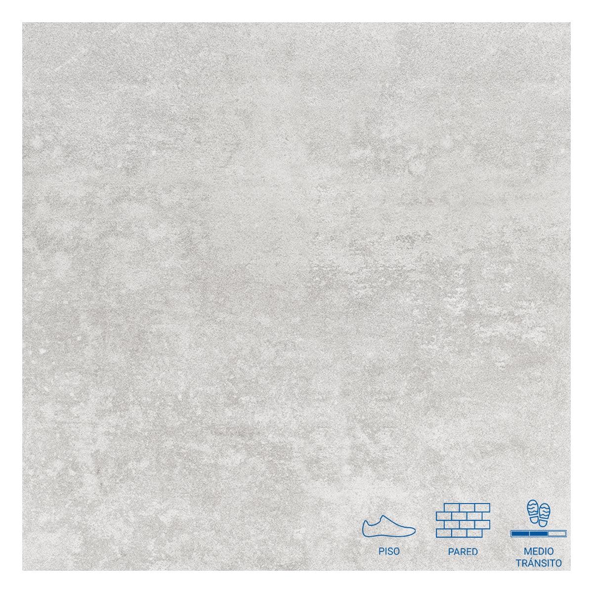 Piso Beton Gris Brillante - 60X60 cm - 1.80 m2