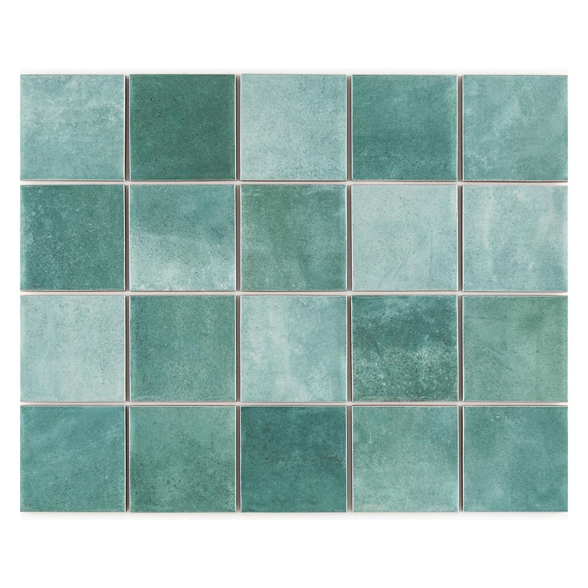 Gres Porcelánico Noronha Jade Mesh - 7.5 x 7.5 cm - Malla 31.2 x 39.1 cm - 1.59 m2