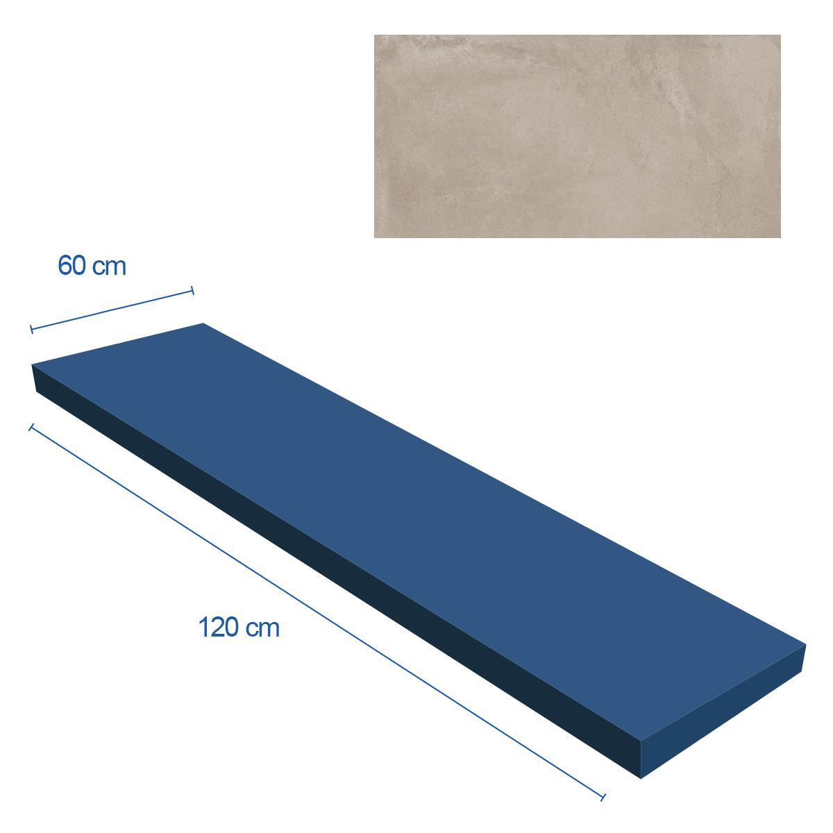 Porcelanato Azuma Gris Mate - 60X120 cm - 1.44 m2