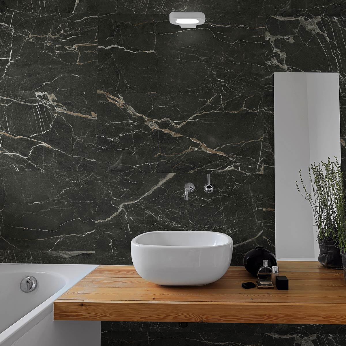 Mayólica Sahara Negro Satinado Mate - 43.2 x 91 cm - 1.96 m2