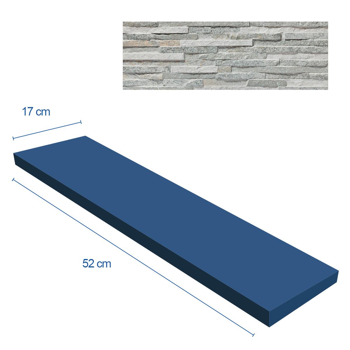 Porcelanato Aspen Gris Mate - 17X52 cm - 0.89 m2