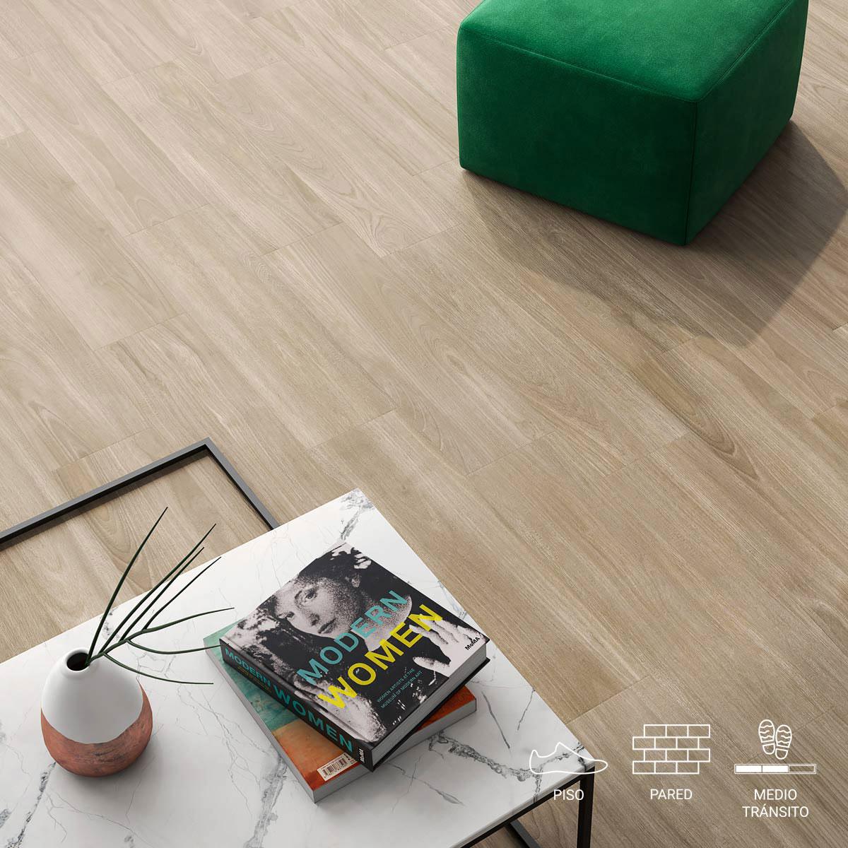 Porcelanato Opera Marrón Mate - 20X75 cm - 1.05 m2