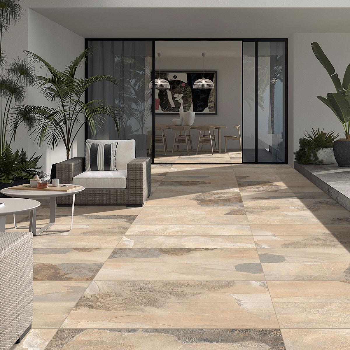 Porcelanato Cassinelli Design Fossil Beige Mate Rect. Dest. 30X120 Caja 1.44 M2