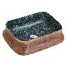 Bowl Cristina Rectangular Para Sobreponer - Negro