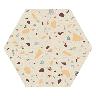 Porcelanato Confete Hexa Blanco Mix Natural Rectificado - 17.4 x 17.4 cm - 1.96 m2