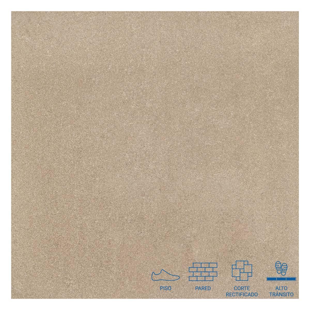 Porcelanato Doble Carga Arena Brillante - 60X60 cm - 1.44 m2