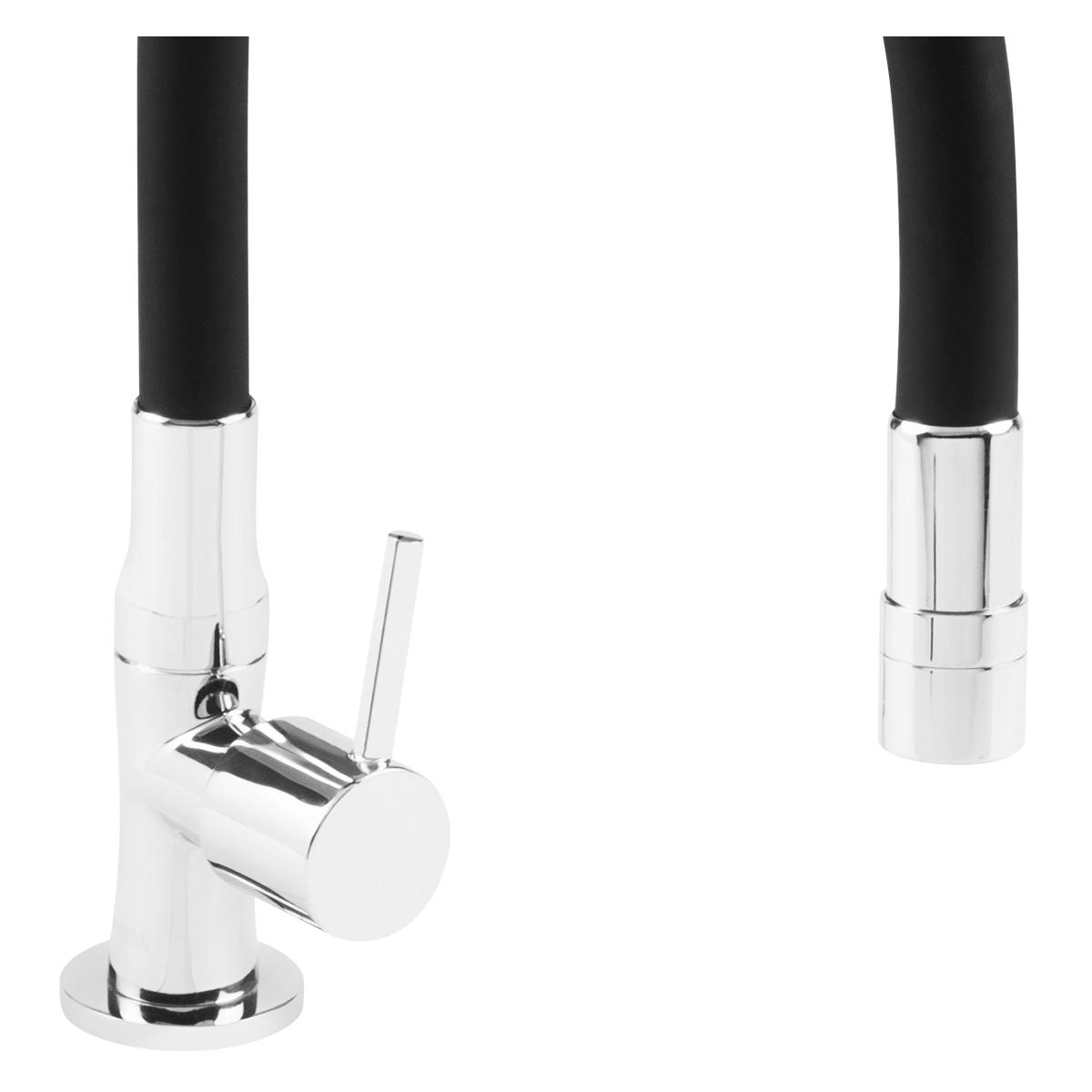 Llave Bali Para Lavadero Bar - Negro/Plateado
