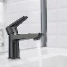 Monocomando Tempra Para Lavatorio Pico Bajo - Negro