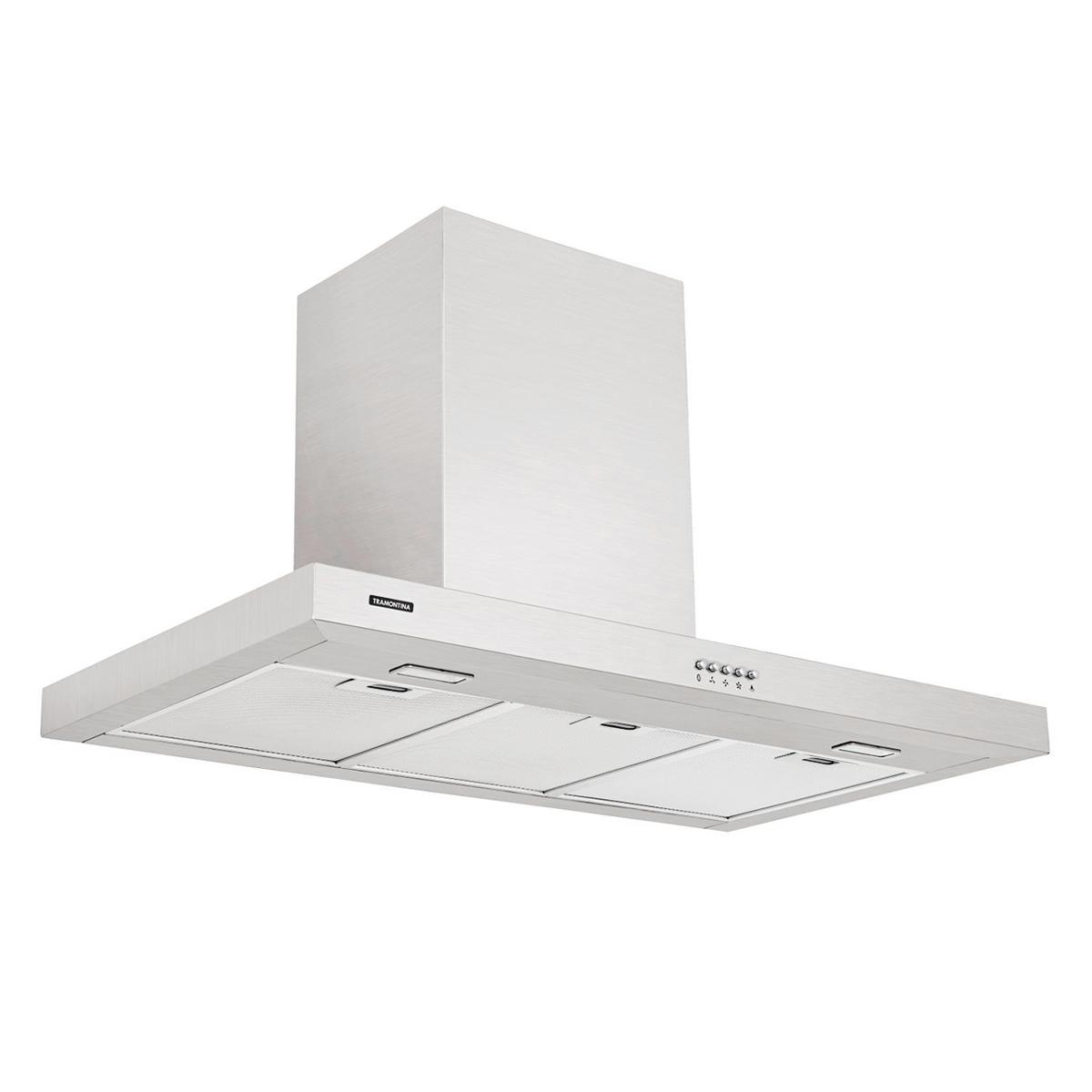 Campana New Dritta Decorativa 90 cm - Acero