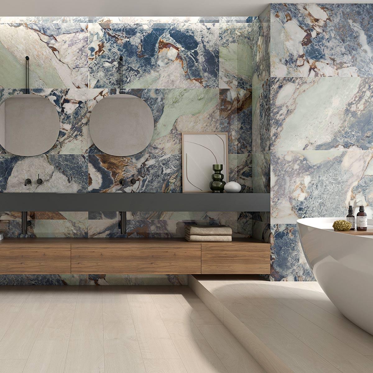 Porcelanato Greta Azul Pulido - 60X120 cm - 1.44 m2