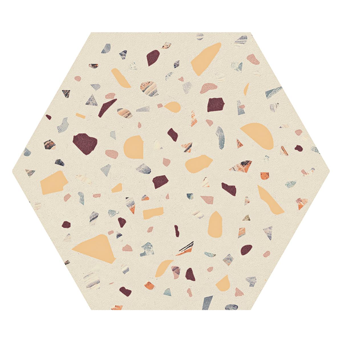 Porcelanato Confete Hexa Blanco Mix Natural Rectificado - 17.4 x 17.4 cm - 1.96 m2