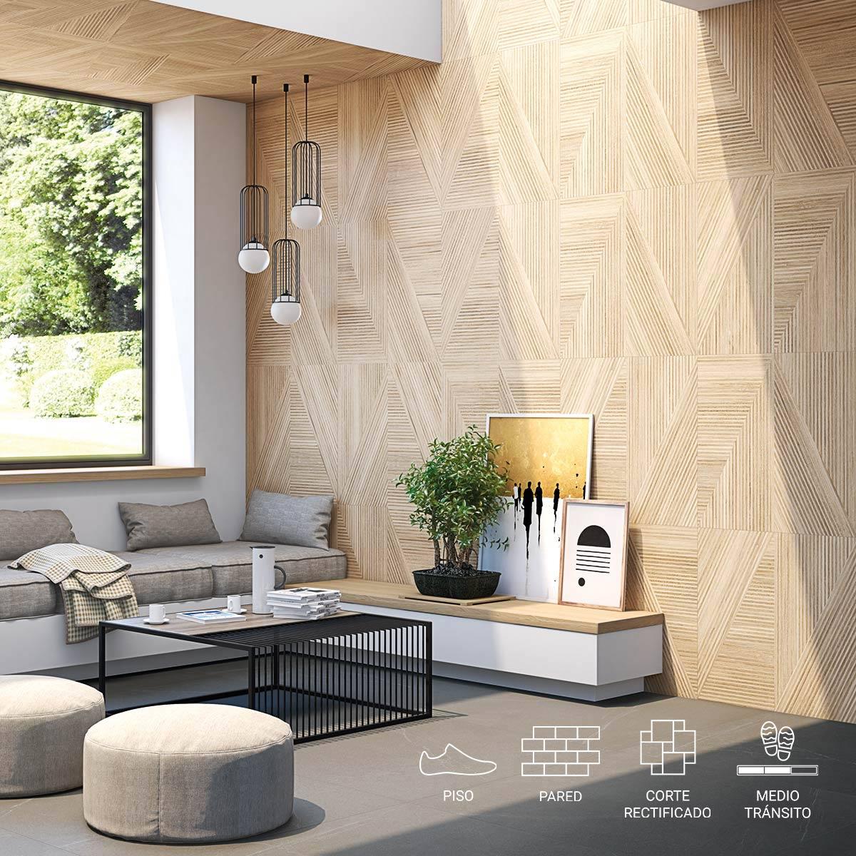 Porcelanato Vail Beige Mate - 80X80 cm - 1.28 m2