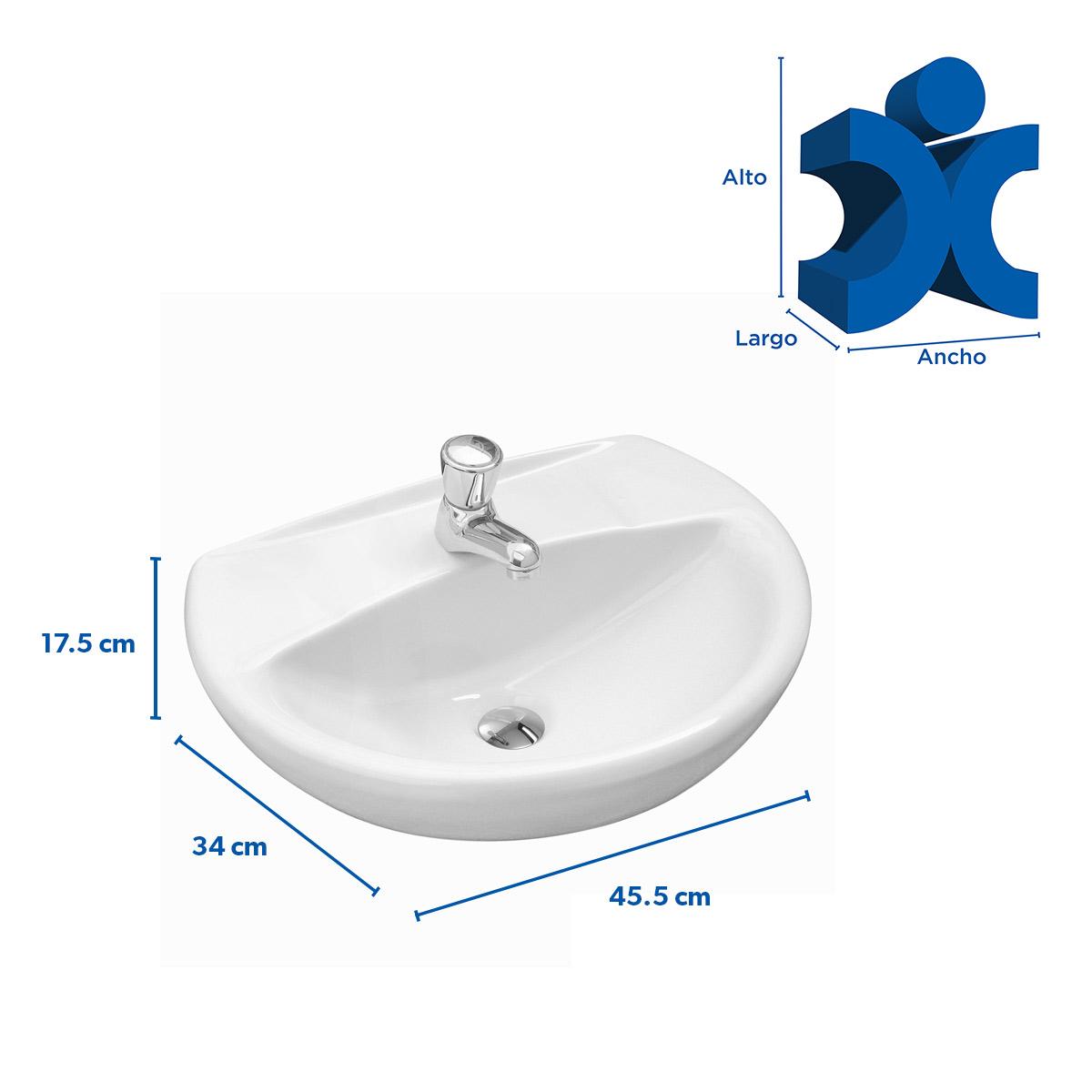 Lavatorio Nvo Fontana A La Pared - Bone