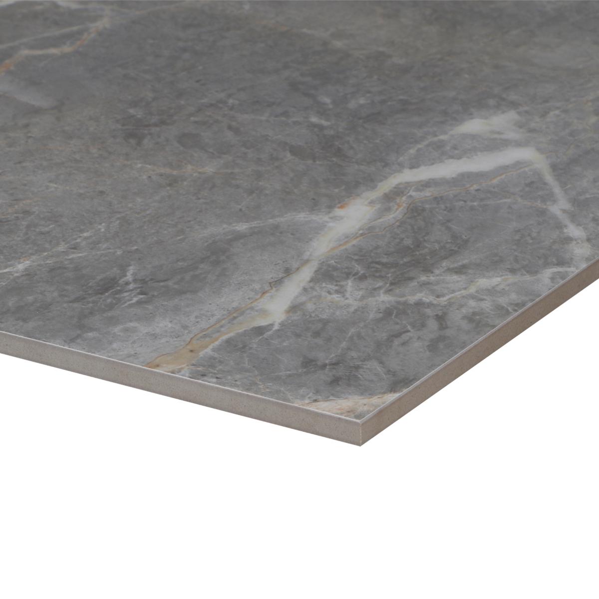 Porcelanato Marmol Gris Oscuro Pulido - 60X120 cm - 1.44 m2