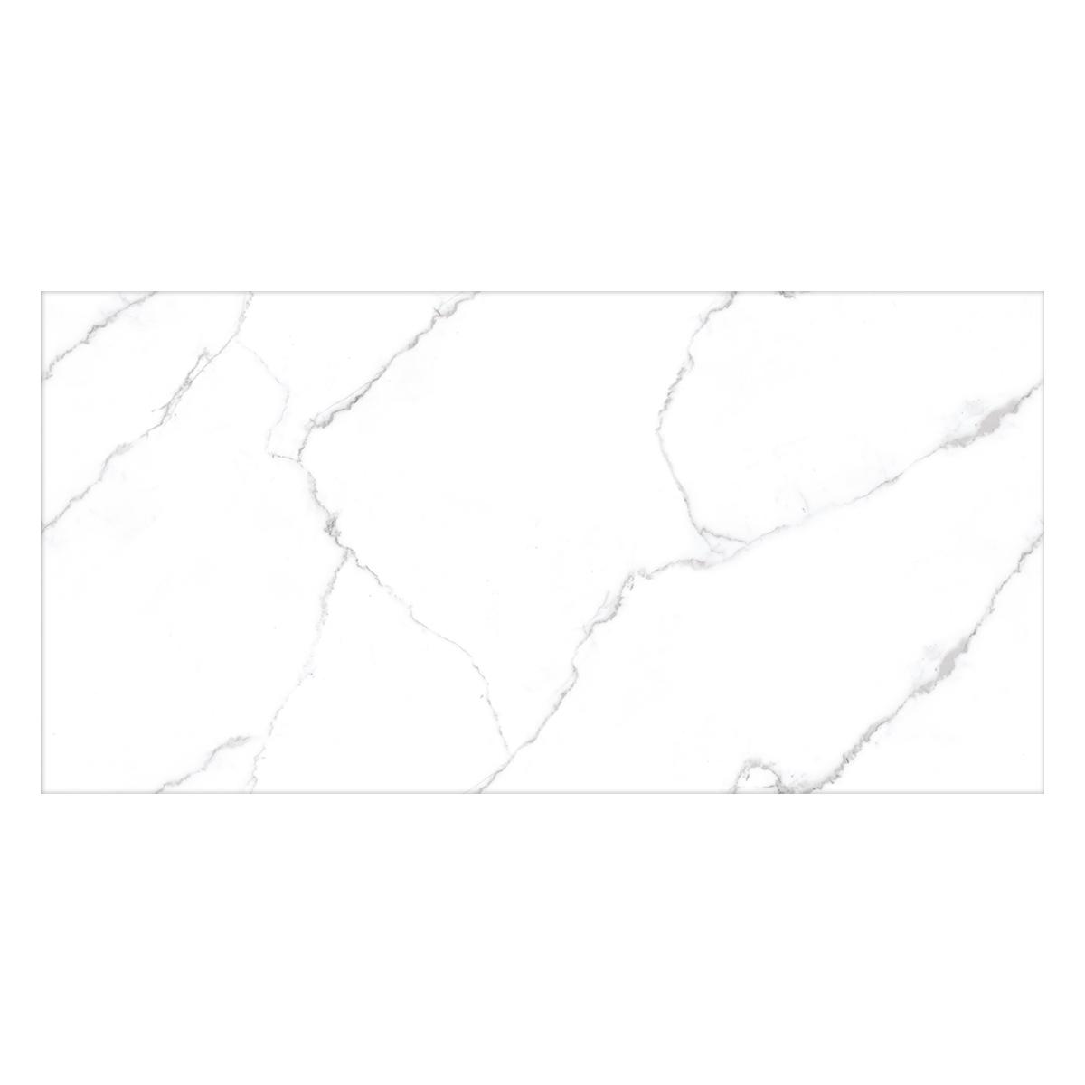 Porcelanato Carrara Blanco Brillante - 60X120 cm - 1.44 m2
