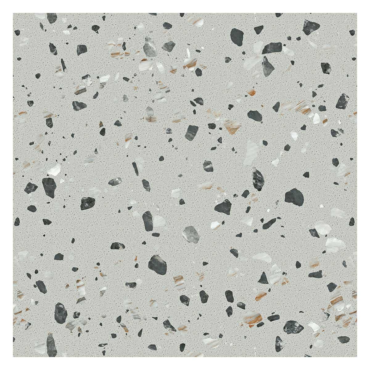Porcelanato Terrazo Gris Brillante - 60X60 cm - 1.44 m2
