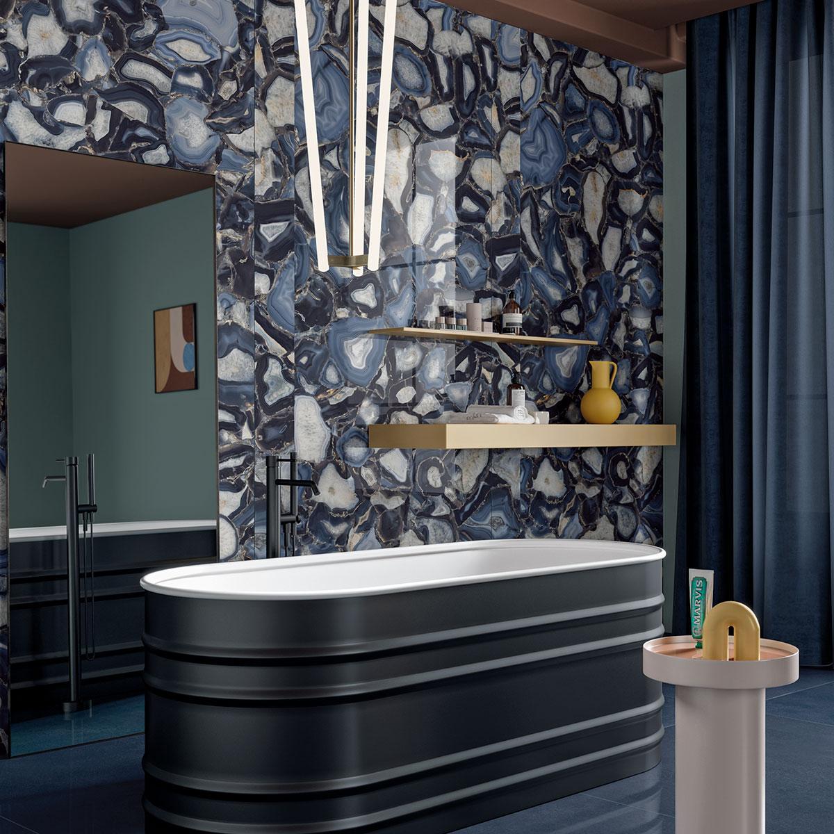 Porcelanato Aesthethica Azul Brillante - 60X120 cm - 2.88 m2