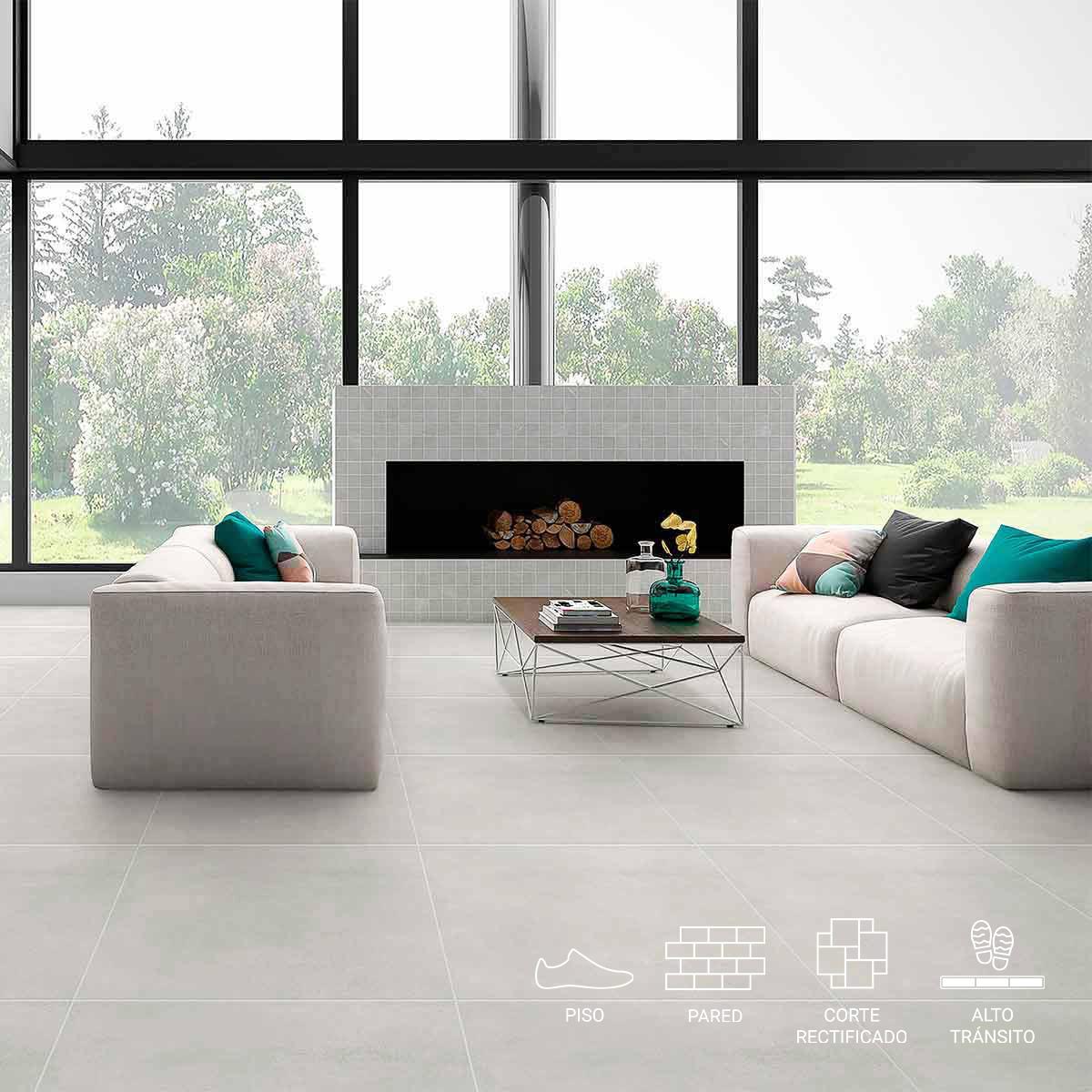 Porcelanato Andine Blanco Mate - 60X60 cm - 1.44 m2