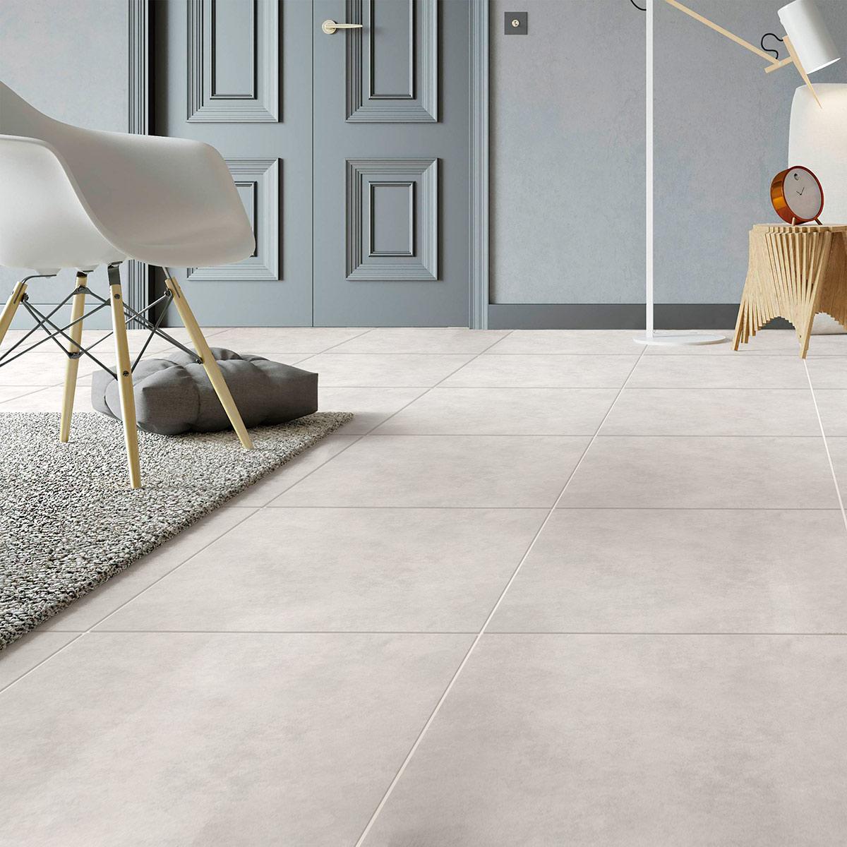 Piso Terre Cemento Gris Plata Mate - 45 x 45 cm - 2.23 m2